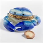 Limoges Blue Crab with Shell Box