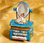 Limoges Louis XV Vanity with Mirror Box