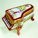 Limoges Japanese Garden Piano Box