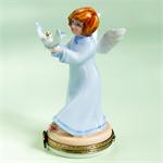Limoges Angel with Dove Box